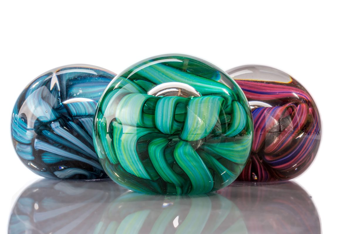 Ribbon Paperweights - Hudson Glass